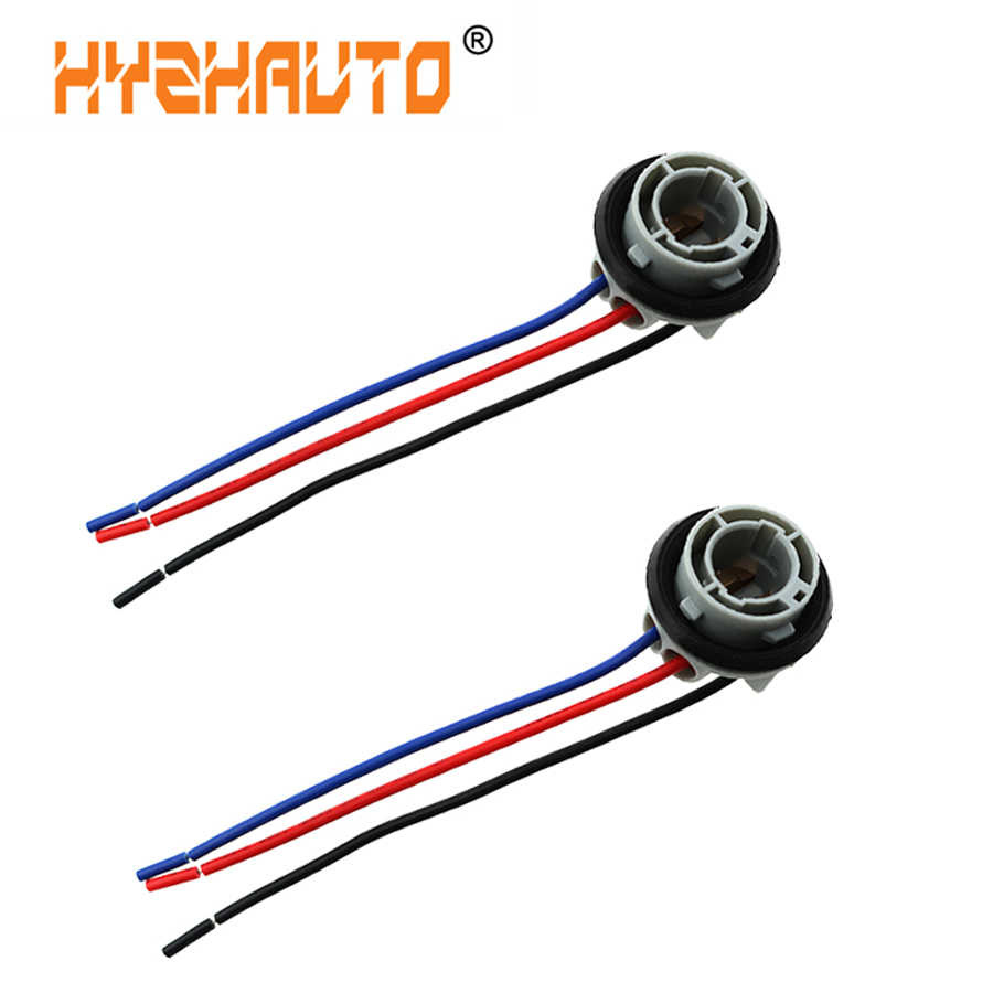 HYZHAUTO ba15s ba15d p21w p21/5 w Socket Houder Adapter Harness Connector 1156 1157 Verlichting Bedrading Verlengen 2PCS
