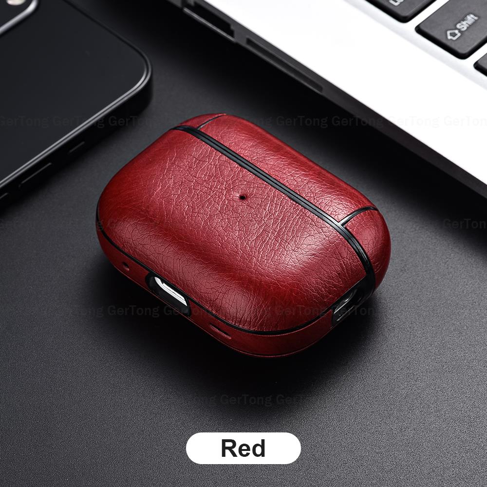Leather Textured TPU Headphone Cover For Apple Airpods Pro 2 Case Wireless Earphone Case For Airpods Pro 3 2 1 Coque Bumper