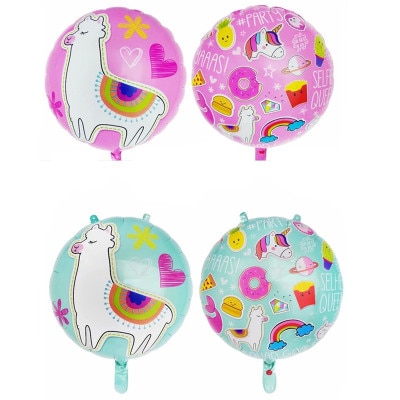Cartoon Animal Alpaca Aluminium Foil Balloon Set cartoon animal llama balloons decoration Birthday Wedding favors balloons