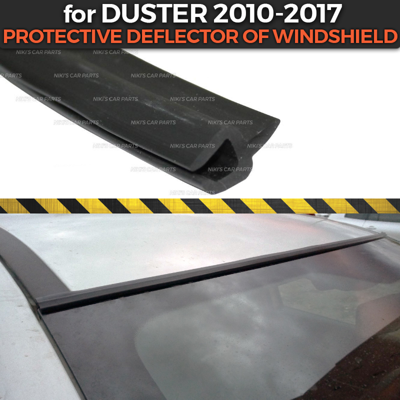Protective deflector for Renault Duster of windshield Rubber protection aerodynamic car styling cover pad accessories
