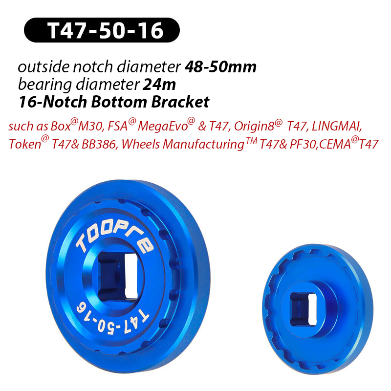 Toopre Bike 12-Notch 16-Notch BB Bottom Bracket Removal and Installation Tool Sleeve T45 T47: Red