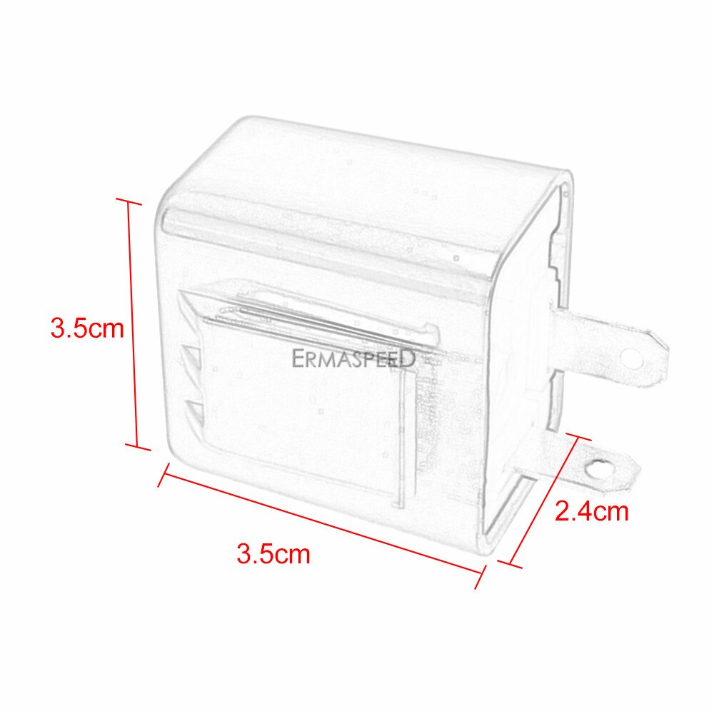 Universal Motorcycle 2 Pin LED Flasher Relay 12V Turn Signals Blinker Indicator Adjustable Frequency Relay Motorbike Accessories