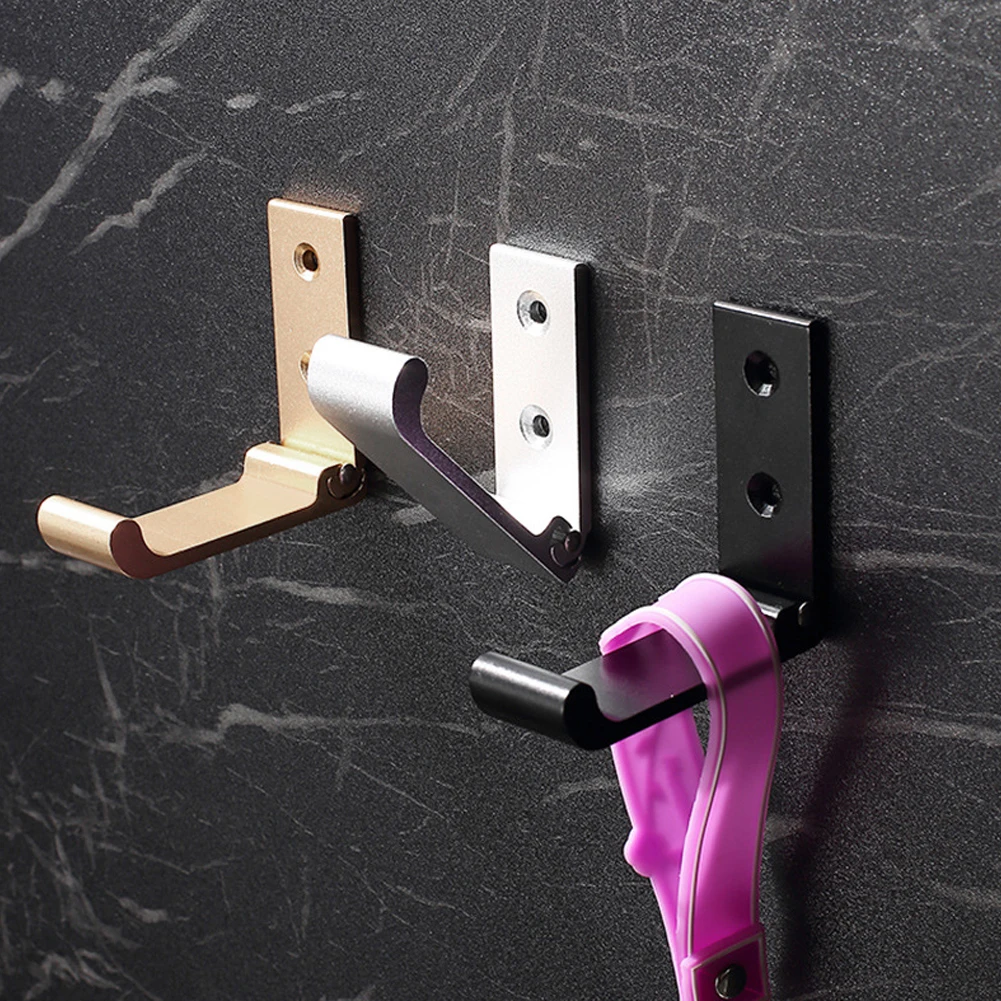 Gancho plegable de aleación de aluminio para pared, gancho oculto para bata, abrigo, baño, cocina, toalla con tornillos, 1 Juego