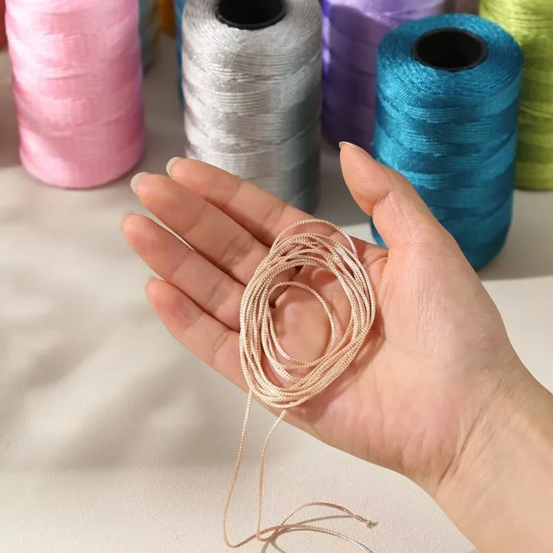 1mm 230 Meters Summer Crochet Thread for DIY Knitting Bag Shoes Hat Hollow Polyester Rope for Handmade Yarn Craft Ice Silk