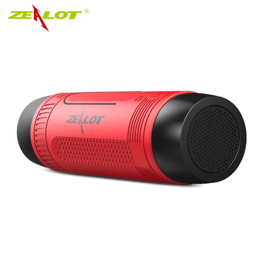 Ijveraar S1 Portable Bluetooth Speaker Draadloze Fiets Speaker Fm Radio Outdoor Waterdichte Boombox Ondersteuning Tf Card, Aux, Zaklamp: Red