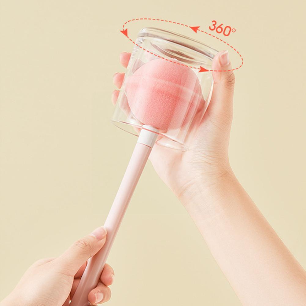 3 In1 Baby Fles Borstel Multifunctionele Lange Handvat Lange Borstel Schrobben Rotary Fles Handvat Baby Melk Cleaner U3G0