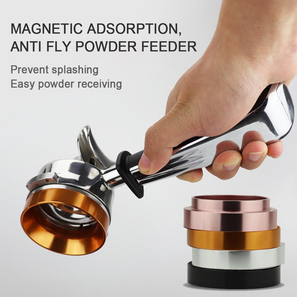 51/54/58mm magnetiske portafilter kaffe ring aluminium espresso doseringsring espresso kaffekværn dosering ring tragt kaffe