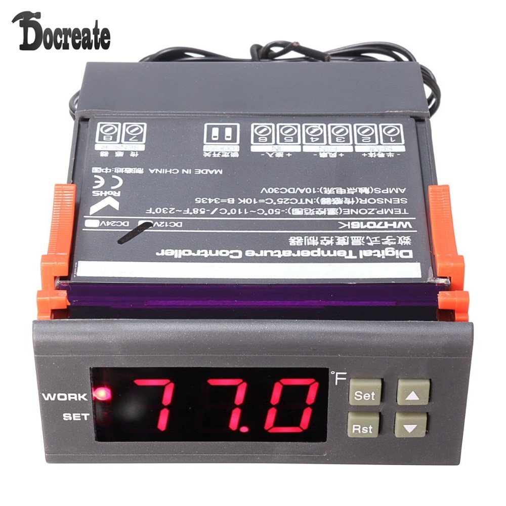 WH7016K DC12V Digitale Halbleiter Temperatur Regler Thermoelektrische Kühler Peltier Thermostat