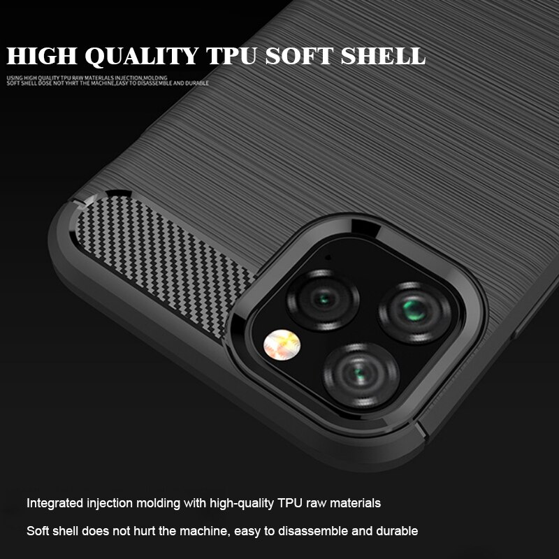 Suitable for iphoneSE protective cover mobile phone shell apple xs max carbon fiber 11pro mobile phone anti-fall cover