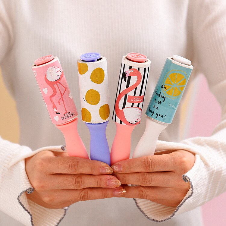 Lint Rollers Brushes Portable clothes sticky hair can peeled sticky roller mini sticky dust paper dust collector 50 tear JUL25