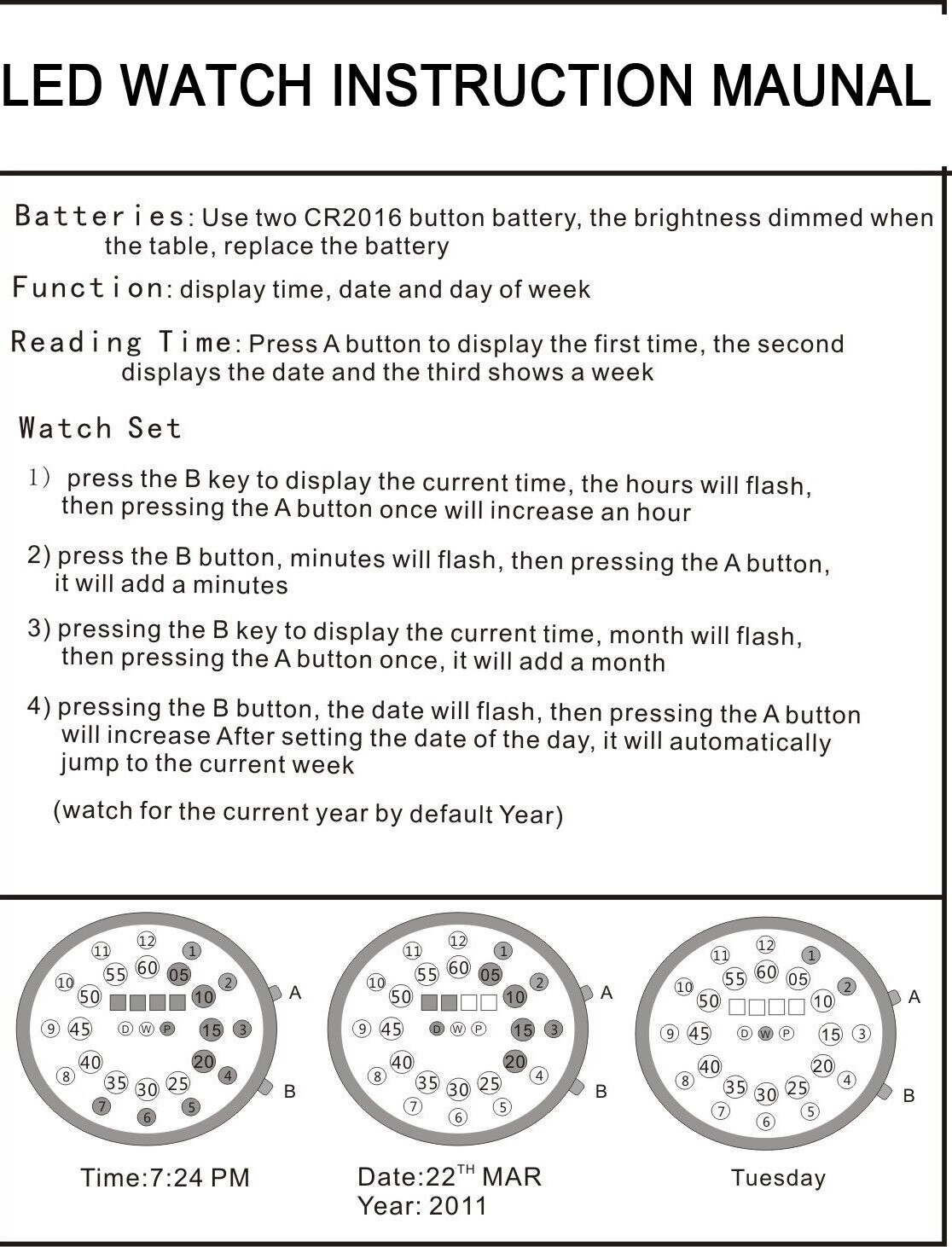 Heren sporthorloge led licht roestvrij staal unisex eenvoudig klassiek trend scrollin digitaal polshorloge