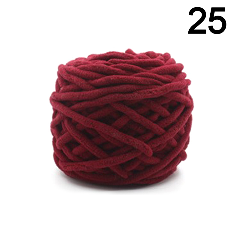 100g/Bal Chenille Breien Grof Garen Zachte Dikke Ijs Strip Lijn Hand Gehaakte Weven Sjaal Deken Draad Handwerken ambachten: Bordeaux