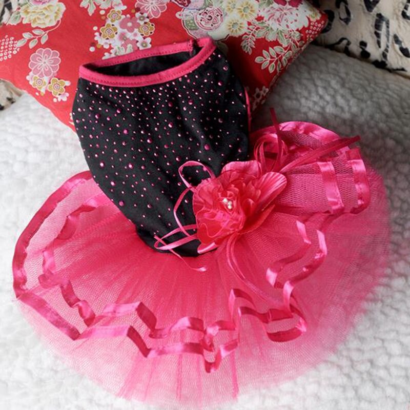 Pet Dog Kleding Tutu Kanten Jurk Elegante Prinses Jurk Chihuahua Mooie Rode Leuke Kat Kleding Party Goederen Voor Hond Levert huisdieren