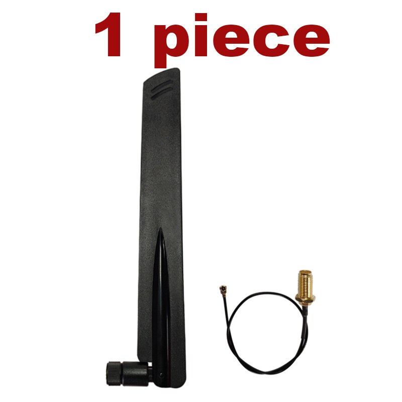 2.4GHz WiFi Antenna 8dBi Aerial RP-SMA Male Connector 2.4 ghz antena wi-fi Router +21cm PCI U.FL IPX to SMA Male Pigtail Cable: 1 piece