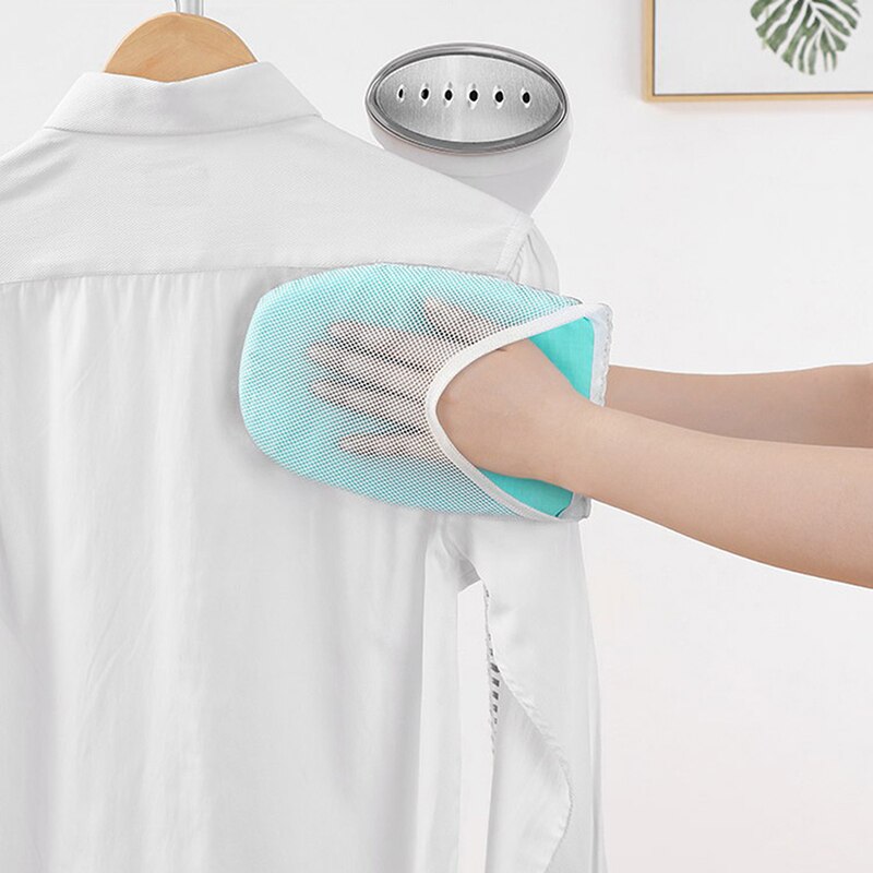 Håndholdt mini strygejern ærme strygebræt holder varmebestandig handske til tøj tøj damper bærbar strygehandske
