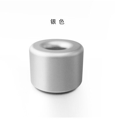 Mini Aluminum Alloy Pen Holder Business Office Supplies Desktop Storage Tools: silver round