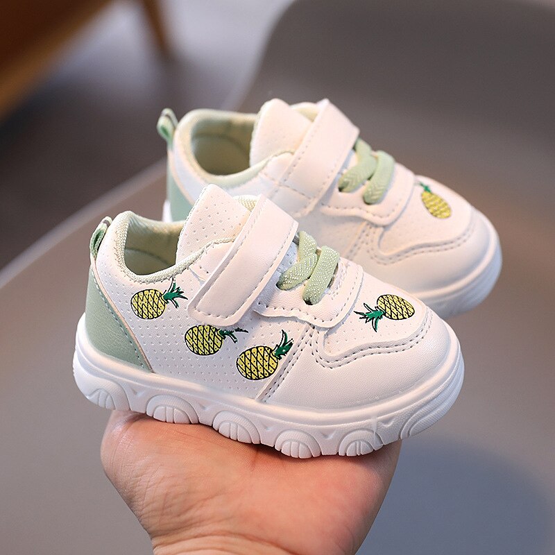 Palmilha 11.5-13.5cm novo branco tênis infantil anti-deslizamento da criança sapatos de tênis da menina do bebê