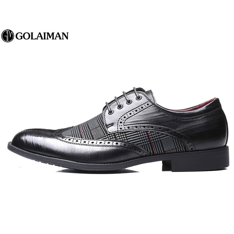 GOLAIMAN chaussures habillées hommes chaussures richelieu confortable chaussures décontractées respirant chaussures formelles de de luxe de