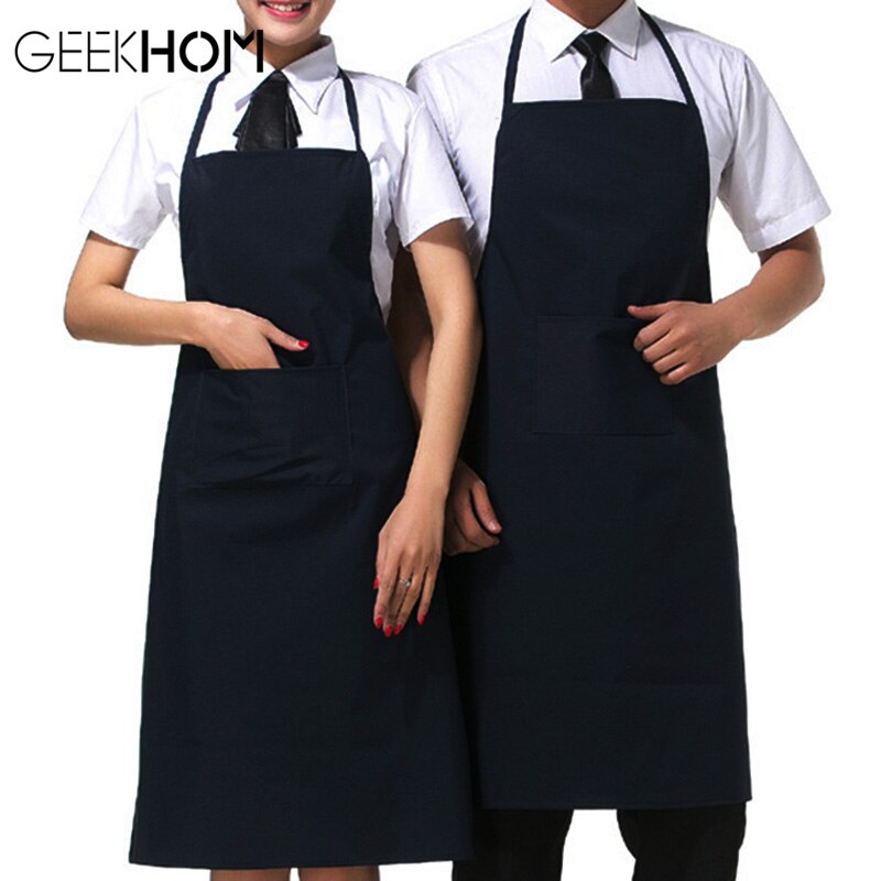 Geekhom Keuken Schorten Voor Vrouwen Mannen Thuis Cleaning Zwarte Mouwloze Keukenschort Chef Ober Bbq Cook Schoon Schort
