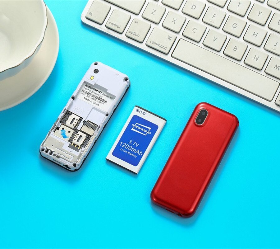Newmind K2 Mini przycisk telefon komórkowy Dual Sim latarka kamery 1.44 "ręce telefon MP3 najmniejszy chiny tanie telefon komórkowy