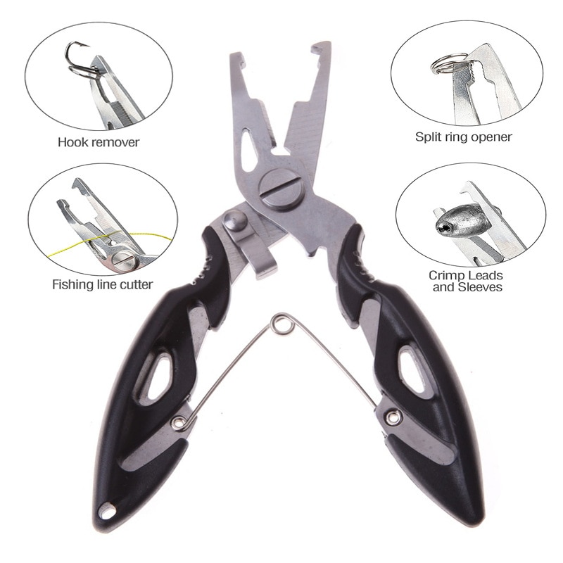 Kutter tång sax fisk grip tång set tång tång snip fiske lock lipgrip tillbehör verktyg klämma klämma gripare avtryckare