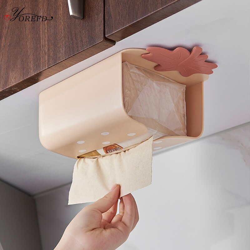 Oyorefd vægmonteret tegneserie vævskasseovertræk hjem multifunktionsvævsholder desktop kleenex servietholder vådservietter sag