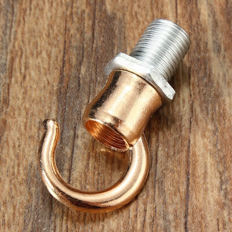 10mm -säikeinen  m10 retro -antiikki -vintage -metallikatto -ruusuvalo kattokruunu, jossa ruuviliittimet, jotka avaavat sileän tyylin: Ranskalainen kultainen