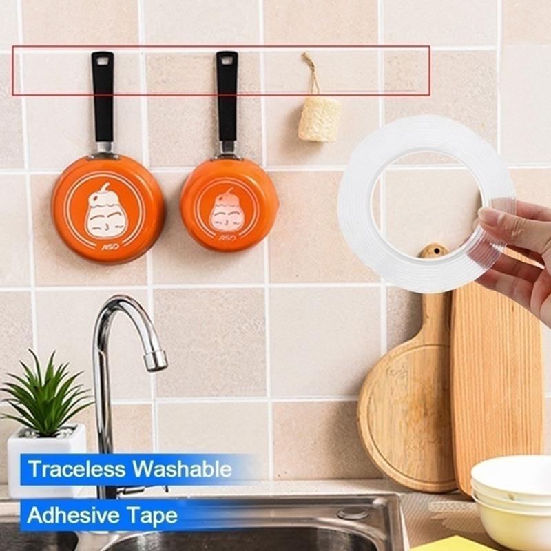 Fita sem emenda da chave do telefone móvel lavável das ferramentas transparentes da cozinha da fita 1m/3.0m/5m