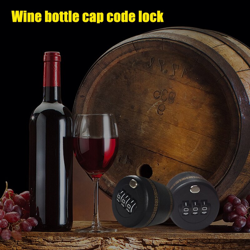 3 Digit Code Lock for Wine & Liquor Bottle Wine Cap Lock Alcohol Security Device for Drinking F2