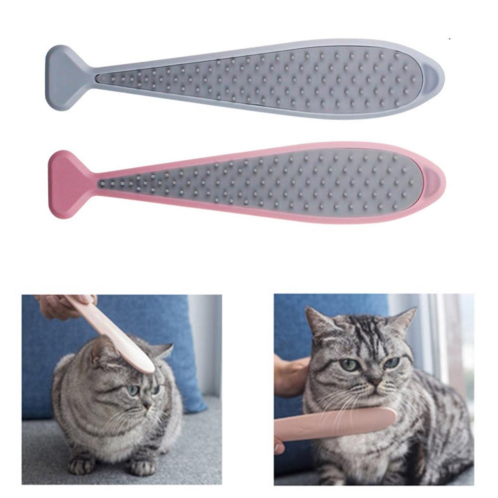 Huisdier Kattenkruid Ontharing Borstels Nep Tong Kam Bont Zachte Kammen Hark Tickle Massage Grooming Gereedschap Plastic Huisdieren Benodigdheden n06