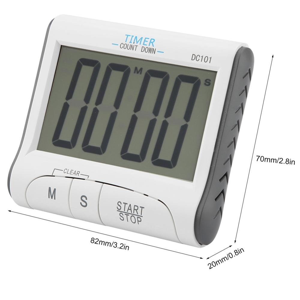 High Accuracy Digital Clock Countdown Digital Timer Large LCD Display Kitchen Timer Home Use Counter Tester