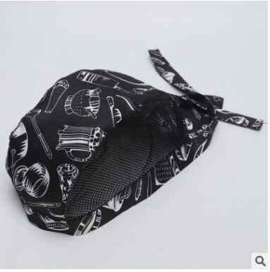 Malla de retales para hombre y mujer, Chef, cocinero de cocina de restaurante, sombreros de Ropa de Trabajo, Boina, Hotel, Bakey, camarero de café con tapa respirable: 3