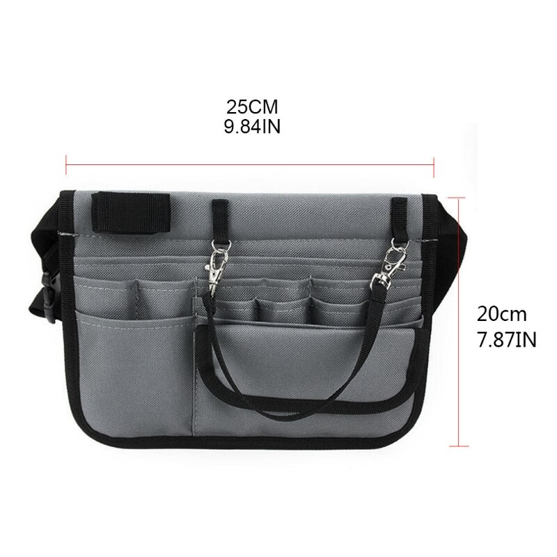 Verpleegkundige Organizer Riemfanny 13-Pocket Heuptas Pouch Case Voor Medica Schaar Care Kit Tool Multi Compartiment verpleegster Schort H