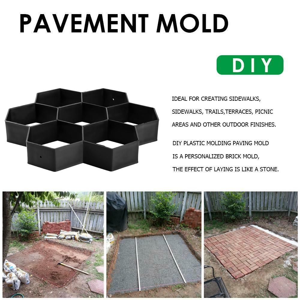 Zeshoekige Model Tuin Beton Mallen Bestrating Baksteen Tuin Bestrating Mal Voor Diy Path Maker Mold Stepping Stone Loopbruggen Mallen