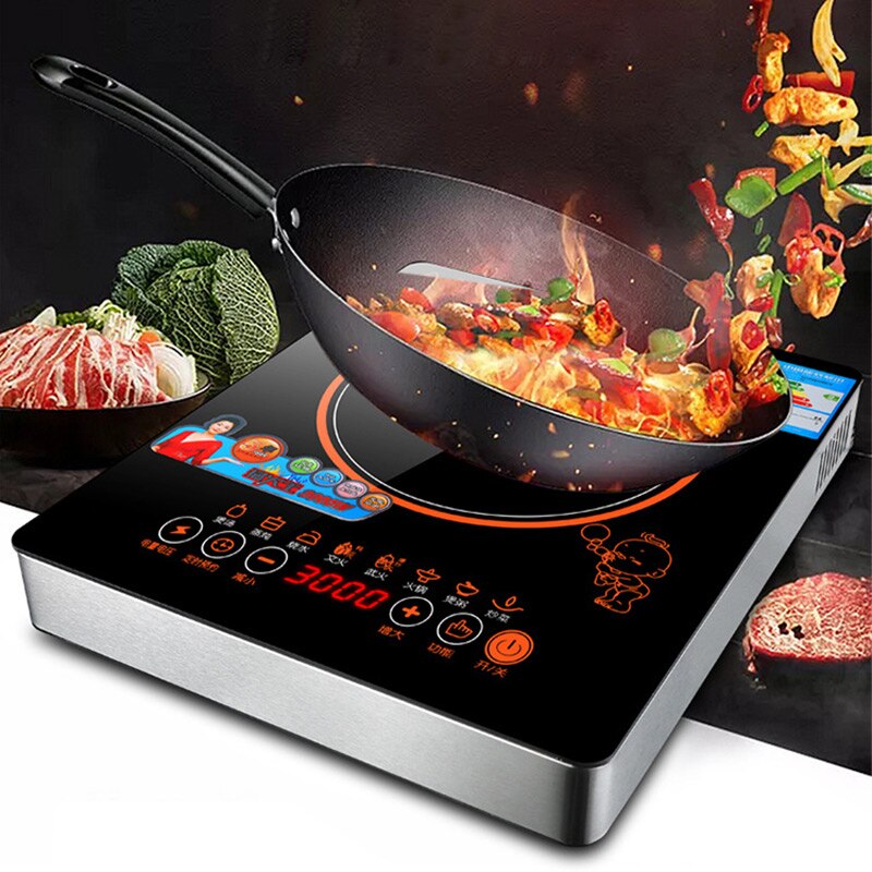 3000W high-power induction cooker household smart touch screen cooking stove