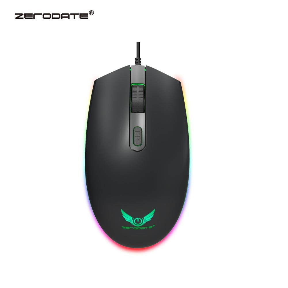 ZERODATE 1600DPI LED Optical Gaming Mouse USB Wired Gamer Mouse 4 Buttons Gamer Computer Mice For Laptop Mice PC