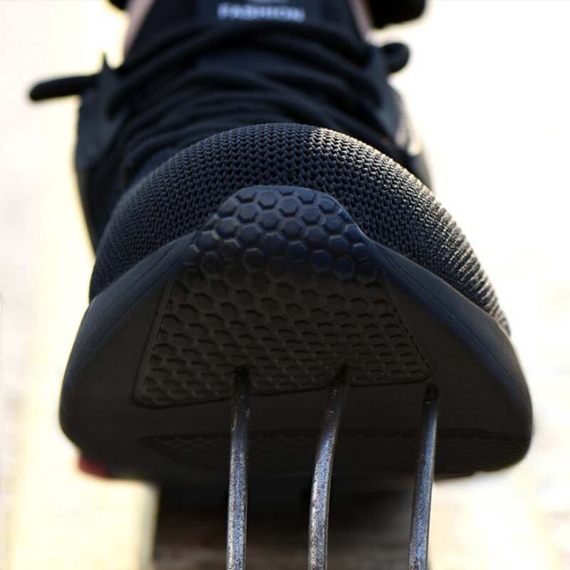 Men's Work Safety Shoes Steel Toe Cap Breathable Sports Shoes Breathable Lightweight Summer Men's Sports Shoes