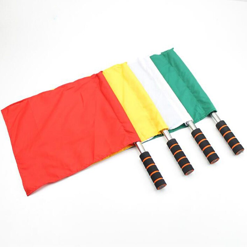 Track And Field Competition Referee Special Command Flag Stainless Steel Grip Command Soccer Referee Flag