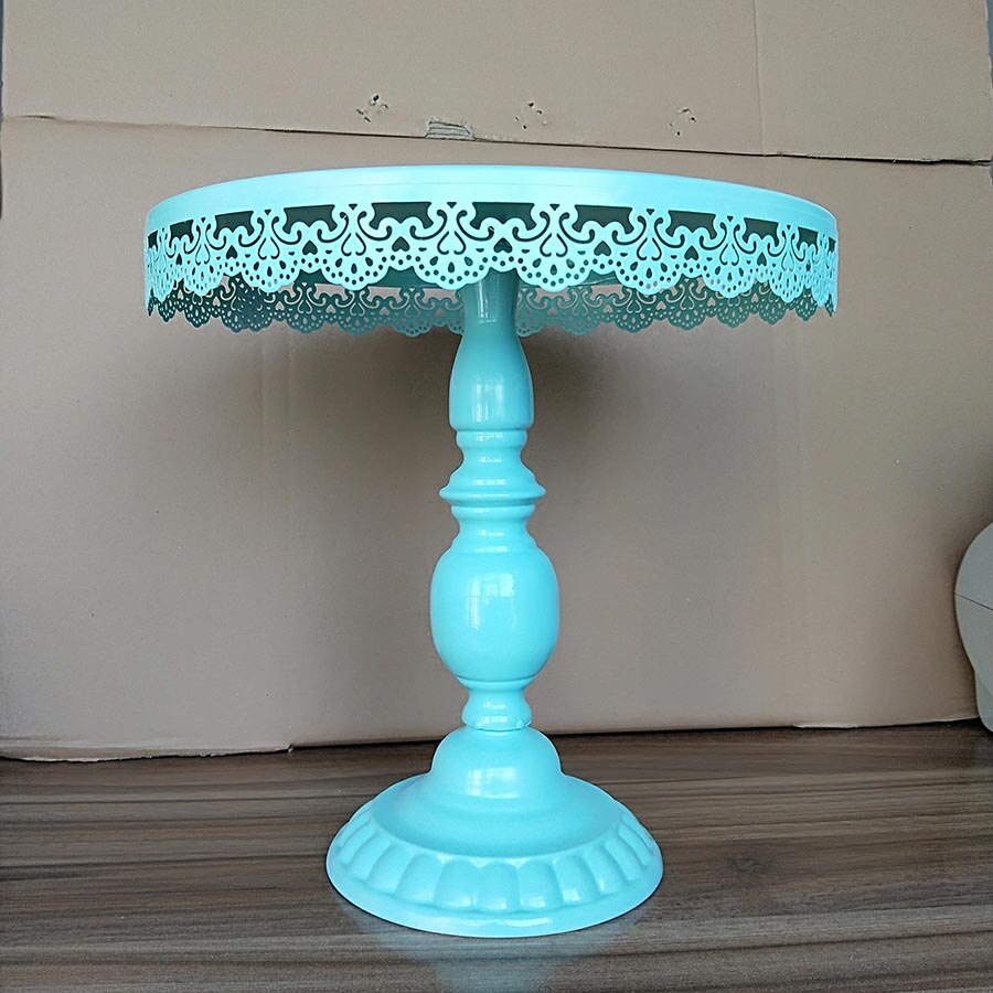blue color round cake stand sets 3pcs/lot: 30cm
