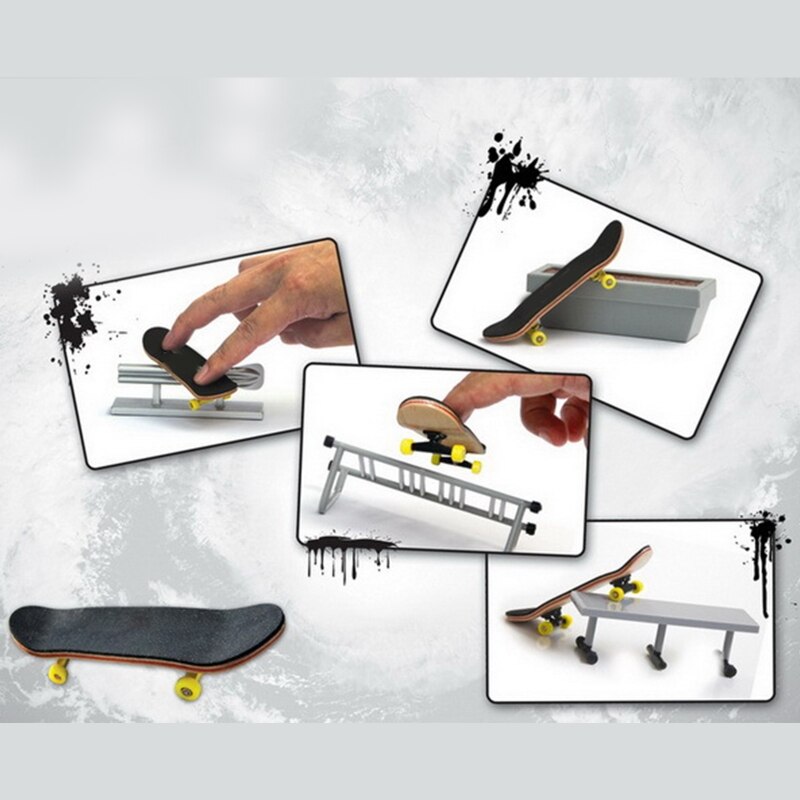 Training Games Scène Met Armsteun Bank Bloem Pot Onderdelen Track Kid Speelgoed Toets Mini Vinger Skateboard Fiets Speelgoed Helpen