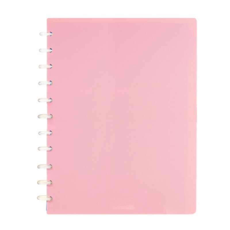 Couverture pour carnet de notes à feuilles mobiles, 2 feuilles, taille Multiple, trou en forme de champignon, coque de protection de Page intérieure, plastique PP couleur, fournitures de bureau
