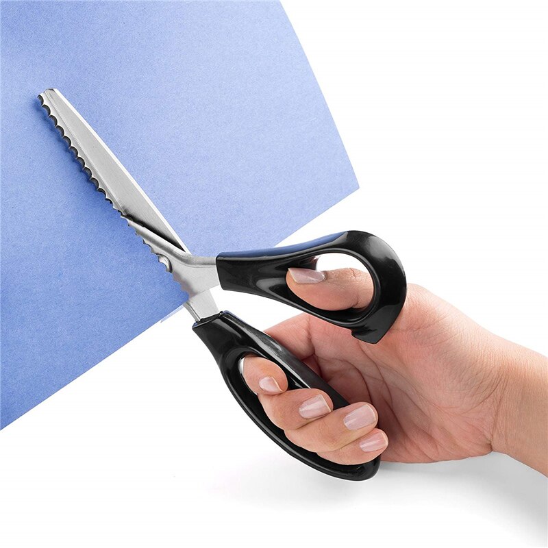 Rvs Kartelschaar Steel Professionele Ambachten Dressmaking Zig Zag Cut Schaar Naaien Schaar Stof