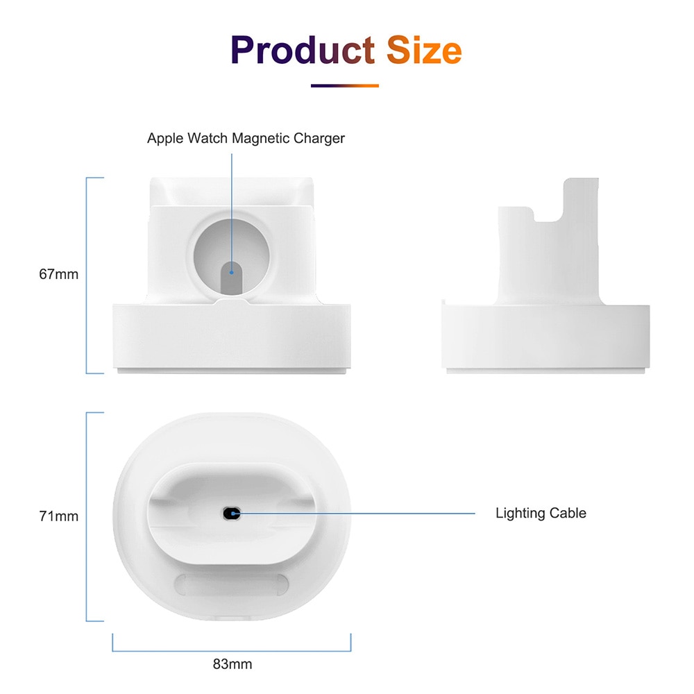 2 en 1 reloj soporte de carga Dock para Apple Watch iWatch SE Airpods iPhone 12 Pro Max X XS X 8 7 6 titular de la carga