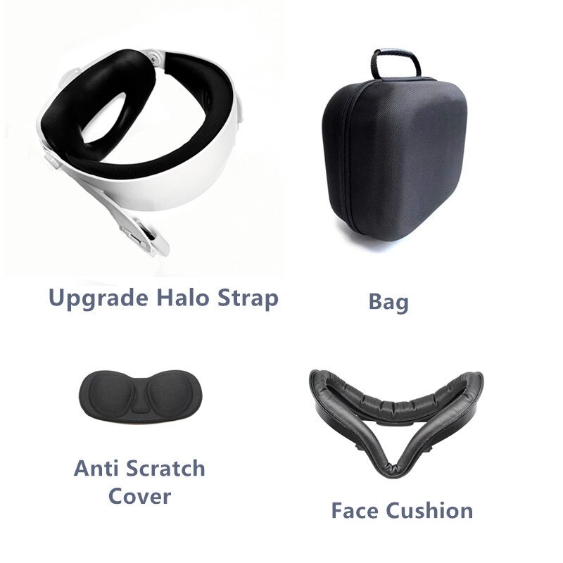 Head Strap Upgrade Verstelbare Voor Oculus Quest 2 Vr Halo Band Verhogen Ondersteunende Forcesupport Voor Oculus Quest2 Accessoires: Package F