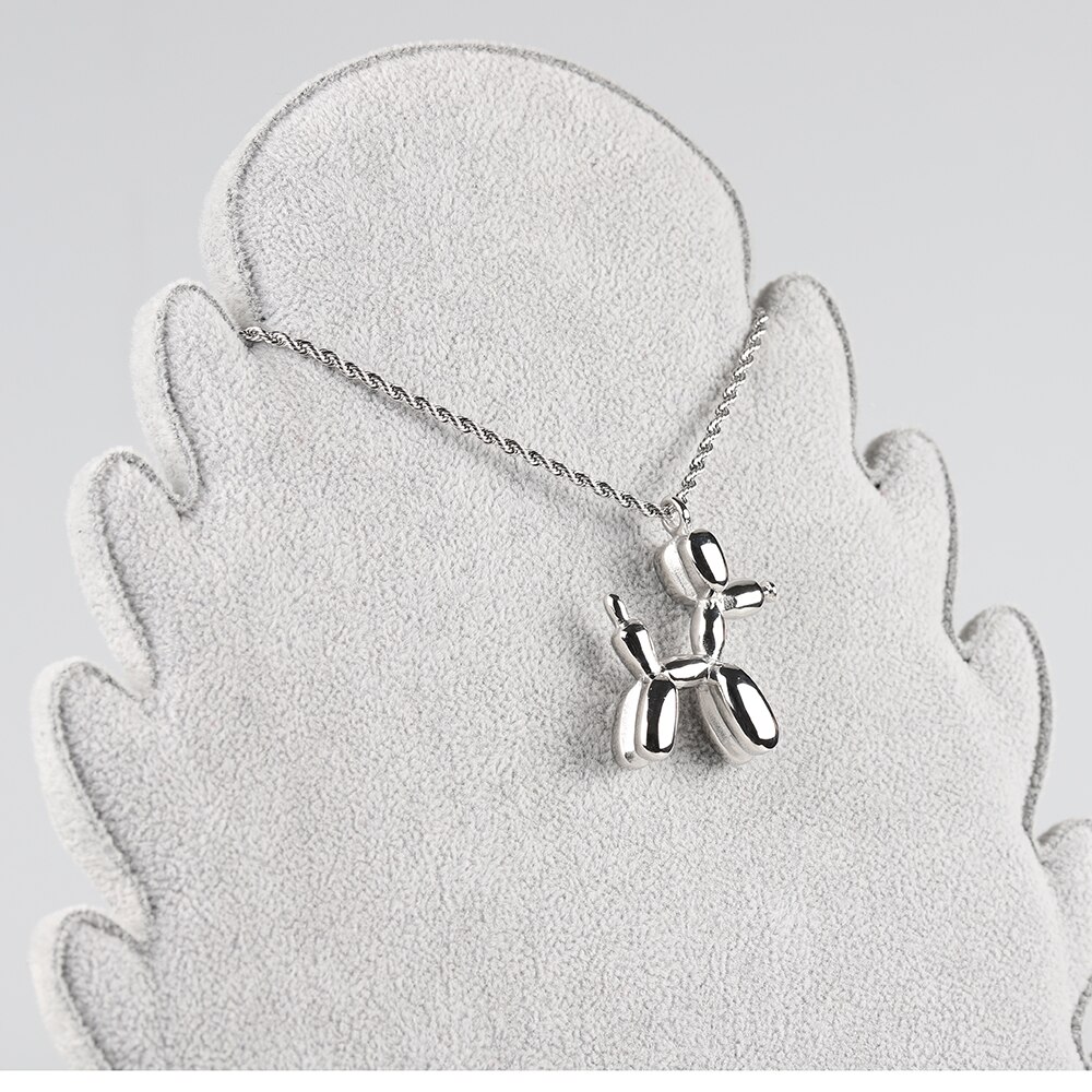 Collier à breloques en acier inoxydable, pendentif pour chien, chiot, pour femmes, filles, adolescentes, petite amie