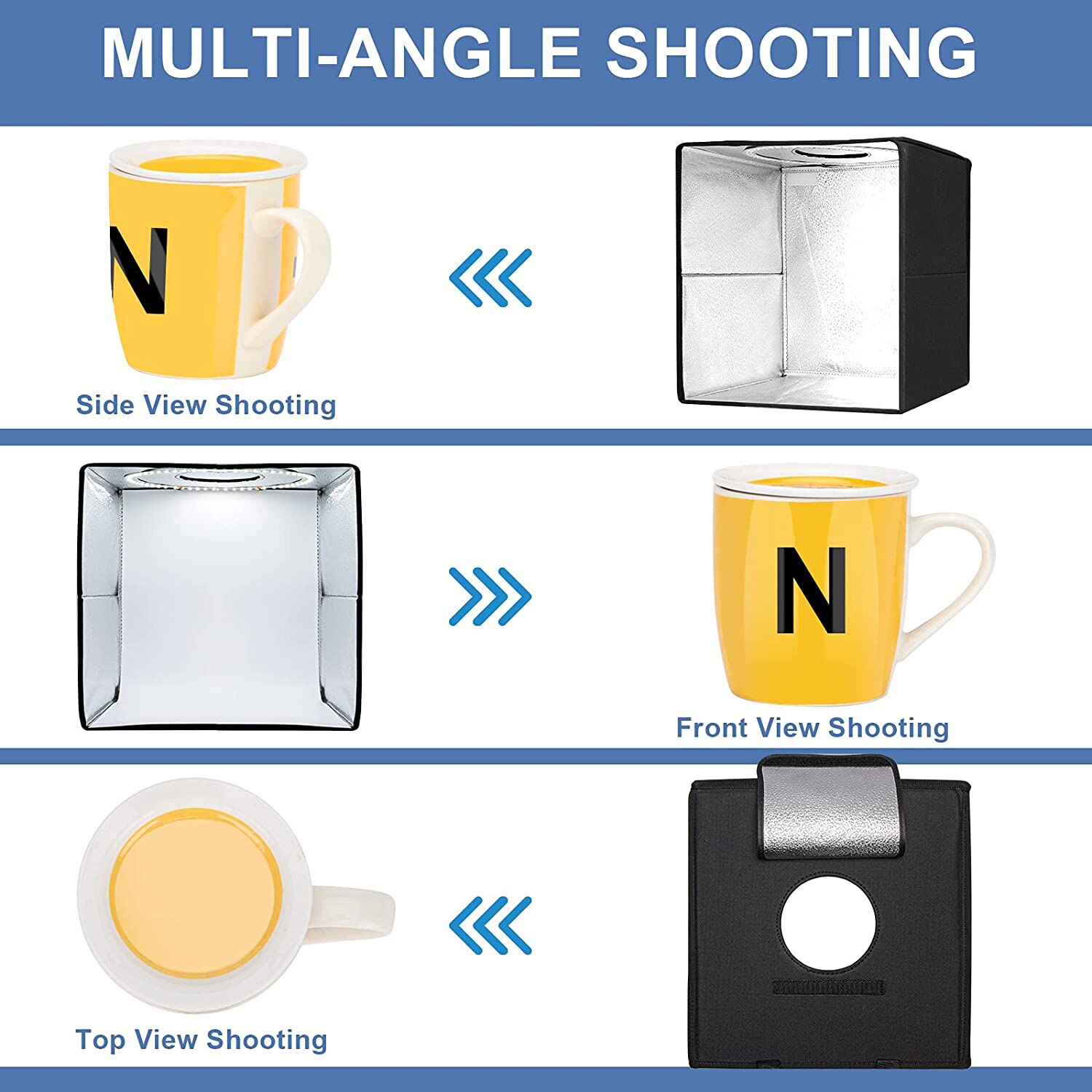 12" 30cm Folding Lightbox Portable Photography LED Photo Studio Shooting Tent Softbox Background Kit MINI Light Box DSLR Camera