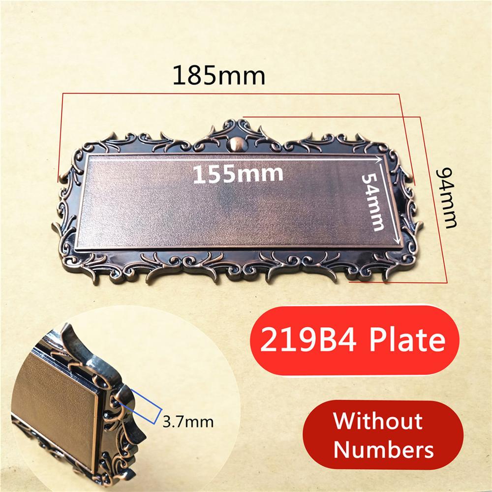 ABS Plastic Imitation Metal Bronze Door Frame House Number Custom Sign Door Number Sticker For Hotel Apartment Villa Door Plate: Black & White