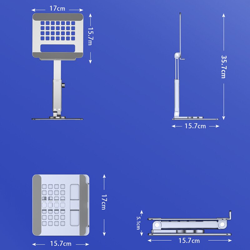 Tablet Stand Desk Riser 360 Rotation Multi-Angle Height Adjustable Foldable Holder Dock for Xiaomi IPad Tablet Laptop