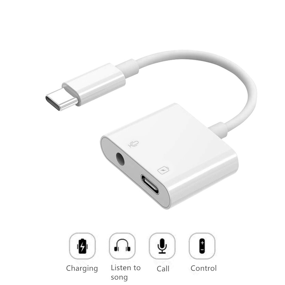 Senhomtog chargeur et adaptateur casque adaptateur écouteur adaptateur casque 5 en 1 convertisseur séparateur pour huawei xiaomi samsung: type-c 3.5mm