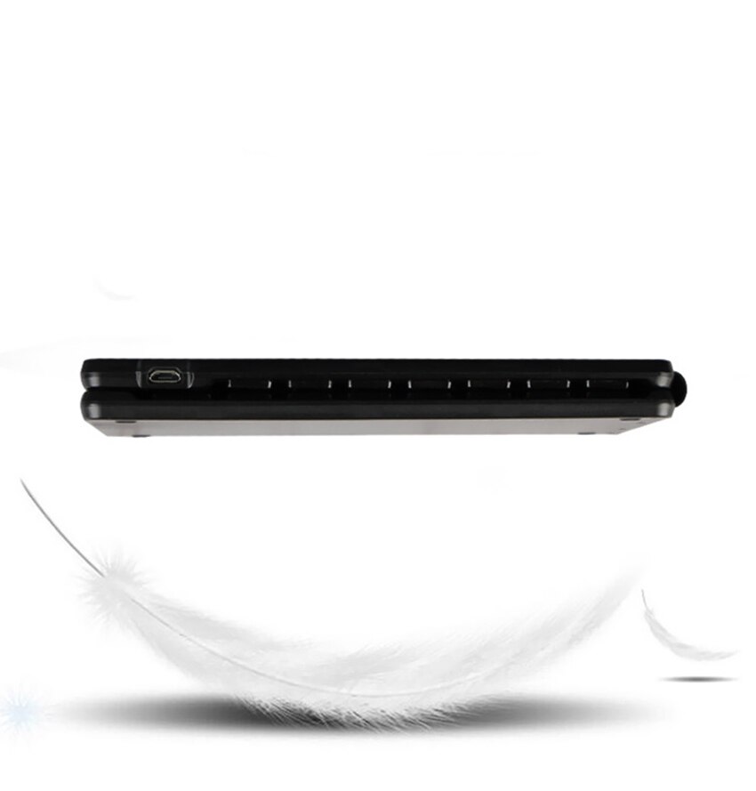 Bluetooth-compatible Keyboard - Portable Wireless Keyboard, Rechargeable Full Size Ultra Slim Folding Keyboard for Tablet Phone